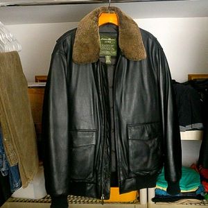 Eddie Bauer leather quilted jacket